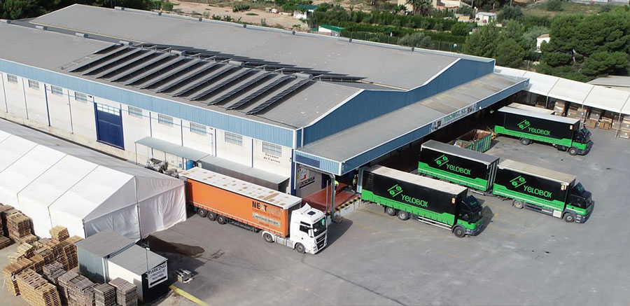 Almacen de montaje de cajas Yelobox